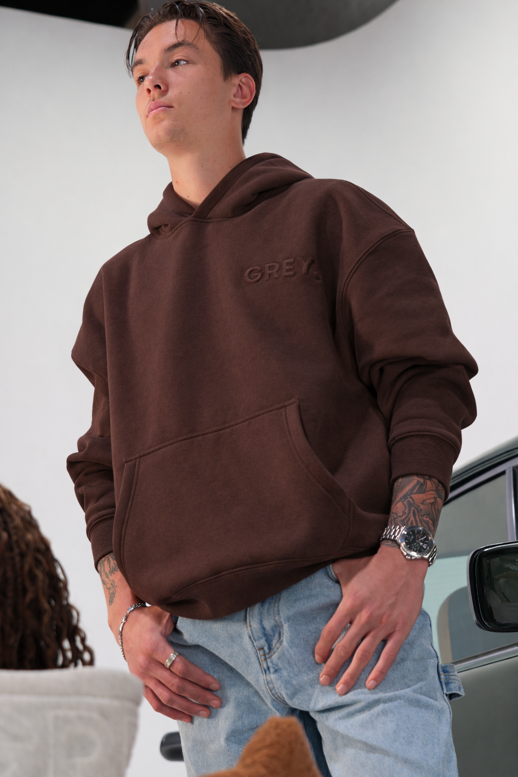 GREY. Hoodie Drop #1 Chocolate Brown