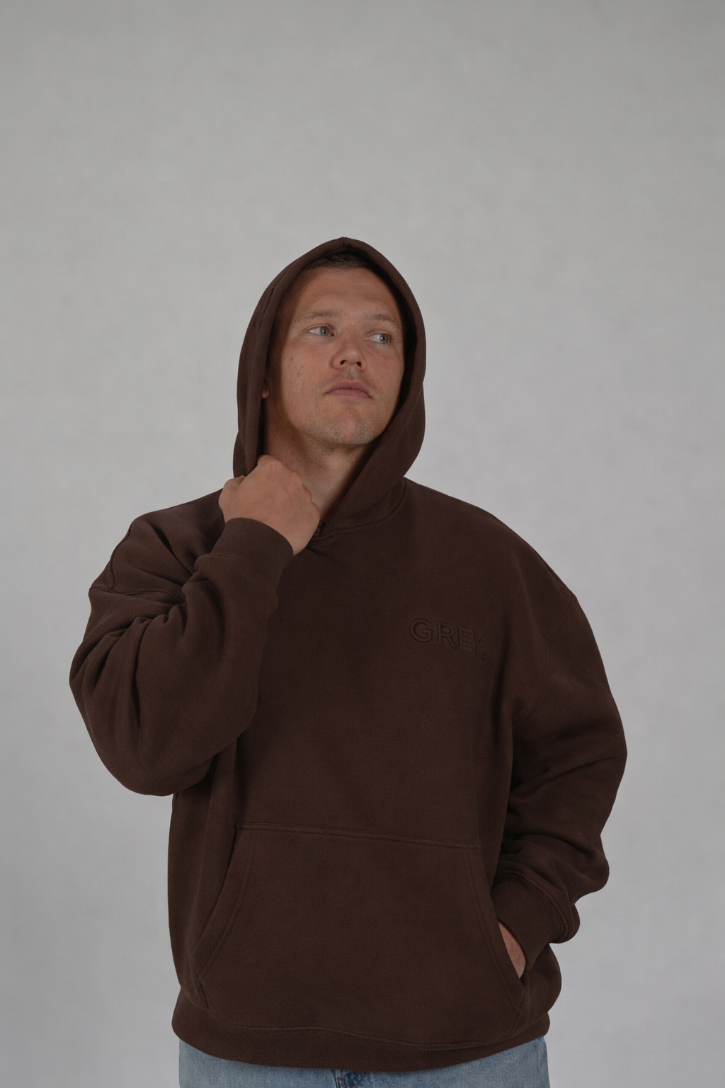 GREY. Hoodie Drop #1 Chocolate Brown