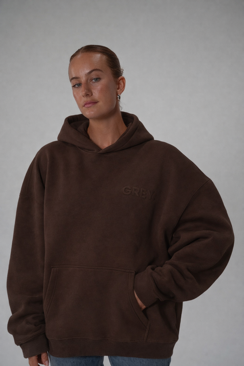 GREY. Hoodie Drop #1 Chocolate Brown